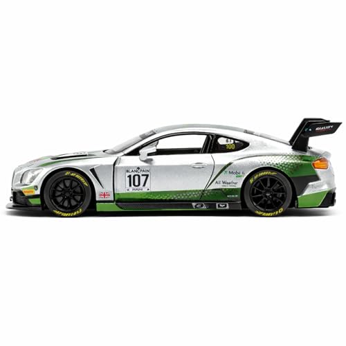Image of Wizplex RMZ Hobby Bentley Continental GT3 Die-Cast Car 1:32 Scale Model Race Car Pull Back Toy Vehicle for Collectors