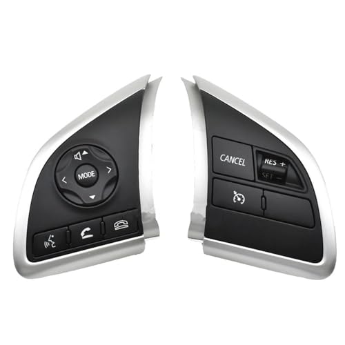 Bouton de régulateur de vitesse au volant pour Mitsubishi ASX 2013-2019 argenté