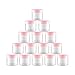 Yicare Lot de 15 petits pots transparents vides avec couvercles roses - 20 ml - Pour échantillons de voyage, crèmes, maquillage, échantillons