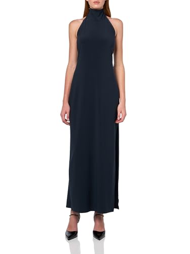 Image of Norma Kamali Women's Halter Turtle Side Slit Gown