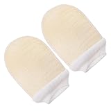 CHICAMPERA 2個 垢すり手袋 ボ ラバー 泡立ち良好 肌に優しいヘチマ製 バス用洗浄グローブ 除去 血行促進 肩 首 足対応