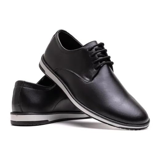 Sapato Masculino Social Casual Couro Oxford Esporte Fino (Preto, BR, Adulto, Numérico, 41)
