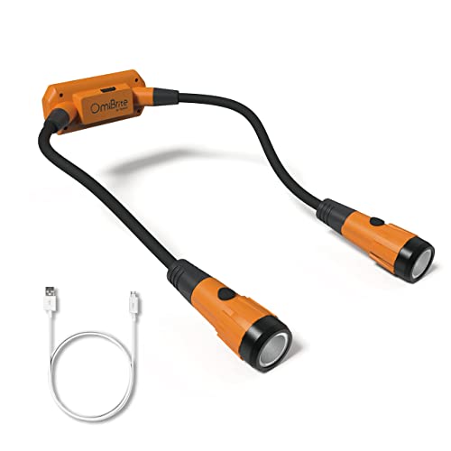 Mechanic Work Light with 2 320lm Gooseneck Flashlights for Under Hood Repair