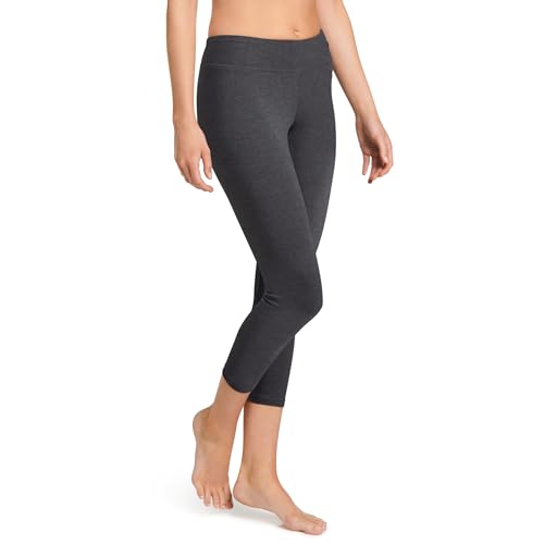 Jockey Women's Activewear Cotton Stretch Capri Legging, Charcoal Grey Heather, 2XL - image 1