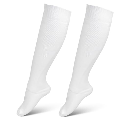 HERCHR Calcetines de Esgrima, Calcetines Largos Transpirables de Algodón Absorba el Sudor Medias Protectoras Elásticas para Esgrima para Niños y Adultos(M)