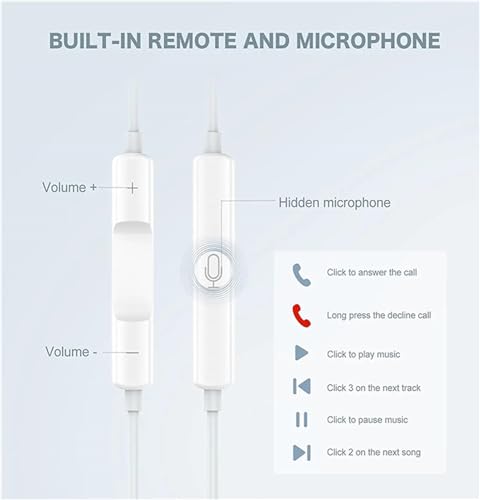 Image of GAXIWILO 2 Packs for iPhone Headphones Wired Earbuds | Earphones with Built-in Microphone & Volume Control HiFi Stereo Nosie Reduction Compatible for 14 13 12 11 Pro Max | Earphones with Built-in Microphone & Volume Control HiFi Stereo Nosie Reduction Compatible for 14 13 12 11 Pro Max