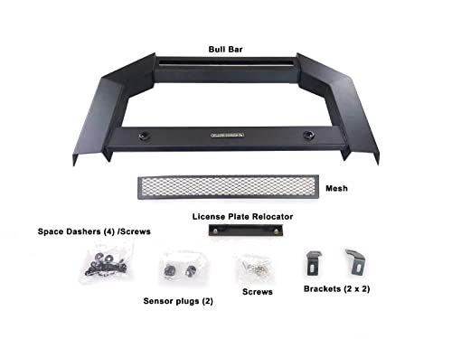 Image of BLACK HORSE AB-DO20 ARMOUR Bull Bar with LED Light Bar Compatible with 2010 Dodge Ram 2500 3500 /2011-2019 Ram 2500 3500