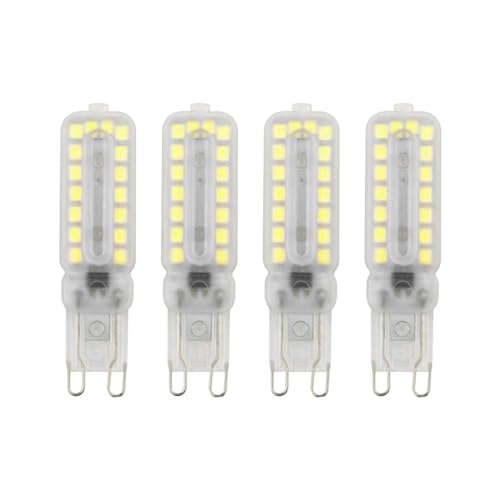 Baoblaze 4 pçs lâmpada de milho g9 led luminária 220v g9 bi pino regulável 7w led milho luz lâmpada