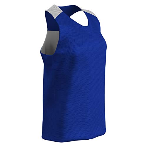 Champro - Champro Lxj01grywl Middle Pinnie Lacrosse réversible en Polyester pour Femme, Bleu Roi, Blanc, Filles L Garçon