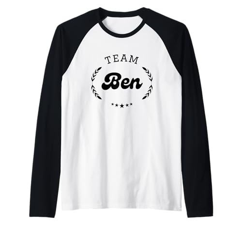 Equipo Ben Nombre De Persona Divertido Camiseta Manga Raglan