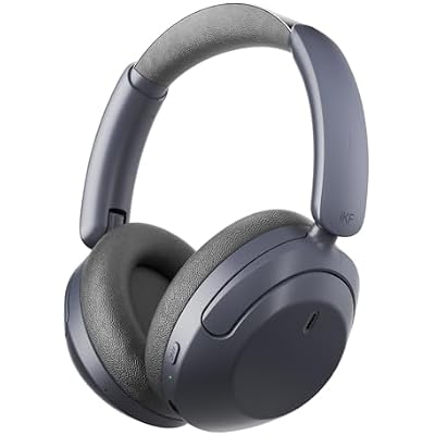 iKF-T3 Wireless Headphones Bluetooth 5.3 Active Noise Cancelling 125H Playtime Hi-Res Smart App Control 38ms Low Latency Foldable Lightweight Headset for PC Home Travel Office (WuMai-Blue)