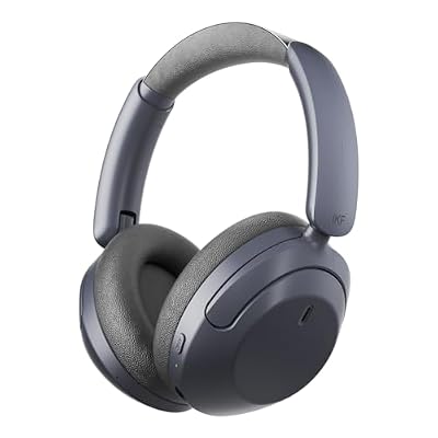 iKF-T3 Wireless Headphones Bluetooth 5.3 Active Noise Cancelling 125H Playtime Hi-Res Smart App Control 38ms Low Latency Foldable Lightweight Headset for PC Home Travel Office (WuMai-Blue)