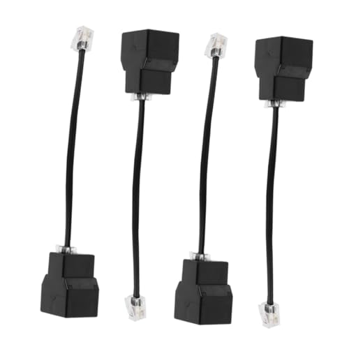 NULYLU 4pcs Telephone Splitter Pc Detachable Adapter for Dual Device Connection Line Converter for Telephones and Fax Machines Versatile Core Phone Line