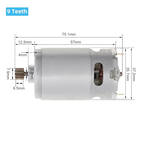 Moteur perceuse 18V sans force : Solution moteur 550 à 11 dents CC - 2