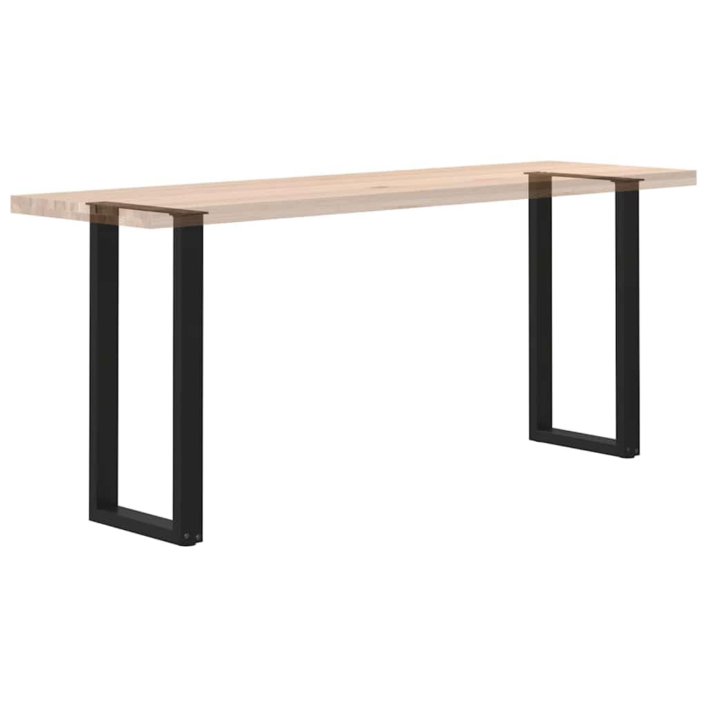 vidaXL Patas para Consola en Forma de U (2 Unidades), Color Negro, 28 x (72-73) cm, Acero