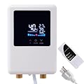 110V Electric Tankless Water Heater, 3000W Instant Hot Water Heater with Remote, Large Digital Display, RV Hot Water Heater, Fault Self-Test, 1/2” NPT for Hand Wash Kitchen RV