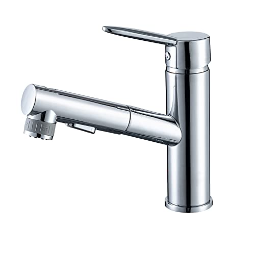 Robinet de salle de bain extractible HLTYGWX avec mitigeur eau chaude froide