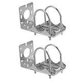 Positionnement des trous polyvalent : grâce à ses multiples positions de trous, ce support permet des ajustements faciles pour s’adapter à différents sites d’installation. support de fixation pour poteau en alliage, support d’antenne