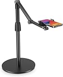 Mobile Phone Desk Stand Adjustable Height with Stable Circular Base, Smartphone Holder for Video Calls, Online Classes, Watching Videos, Recording Content and Office Desk Setup