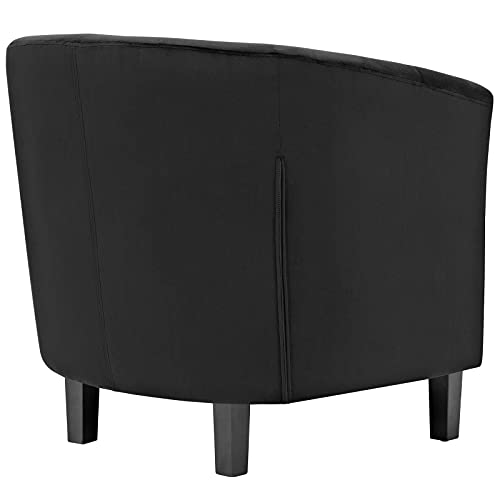 Modway Prospect Upholstered Velvet Contemporary Modern Accent Arm Chair In Black #TOP3