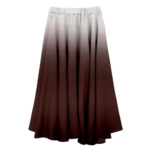 Women's Summer Printed Linen Wrap Skirt Elastic Waist A Line Boho Beach Skirt Flowy Long Maxi Skirt for Vacation2