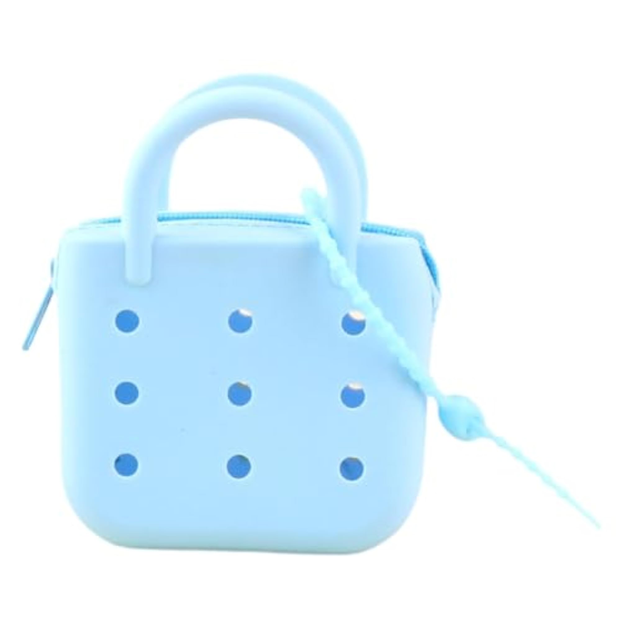 2x Beach Tote Bag Holes, Waterproof Pouch for Women, Blue