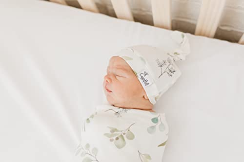 Image of Copper Pearl Baby Beanie Hat Top Knot Stretchy Soft Haven