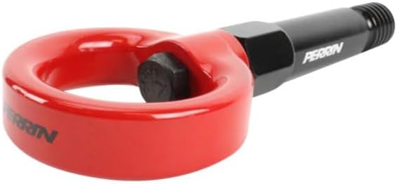 Perrin Performance Aluminum Rear Tow Hook Kit Red Aluminum Compatible with 2020 Toyota Supra