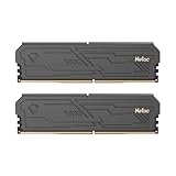 Netac Memoria RAM DDR4 de 32 GB (2 x 16 GB) 3200 MHz DRAM de 288 pines UDIMM de escritorio CL16-20-20-40 1,35 V Intel XMP 2.0 Memoria para ordenador, color negro