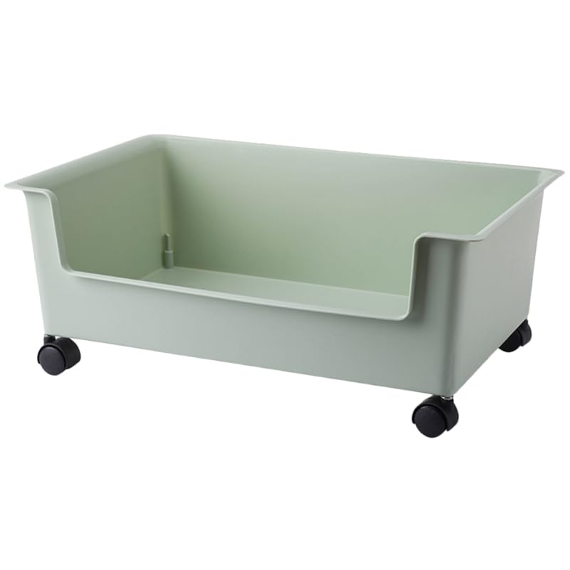 Healifty Book Storage Container on Wheels Plastic Storage Box with Wheels under Desk Bookcase for Dormitory Office and Home for Books and Sundries 15.55 X 11.18 X 6.18 in