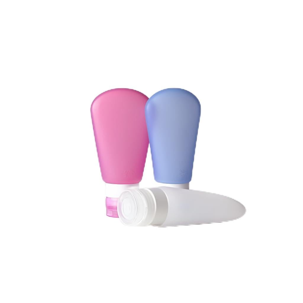 Silicone Travel Bottles Set - 90ml Portable Travel Bottle Lotion Shampoo Cosmetic Empty Mini Containers Bottle for Shower Gel, Liquid Soap,Toiletries (Pack of 4)-image-39