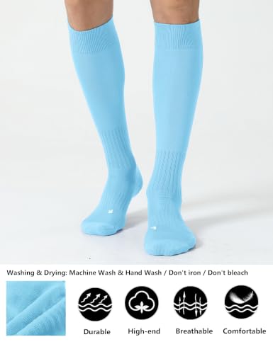 Image of CS CELERSPORT 2 /3 Pack Soccer Softball Baseball Socks for Youth Kids Adult Multi-Sport Compression Knee High Socks