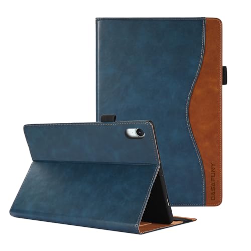 CASAFUNY iPad Mini7 ケース (A17 Pro 2024 モデル、第7世代) iPad mini6 ケース(2021モデル、第6世代) 専用 スマートケース 対応 8.3インチ iPad 第7世代ケース iPad 第6世代ケース オートスリープ対応 ペンシル収納付き 適用機種：iPad Mini A17 Pro 第7世代 2024、Mini 6世代 2021 (青色)