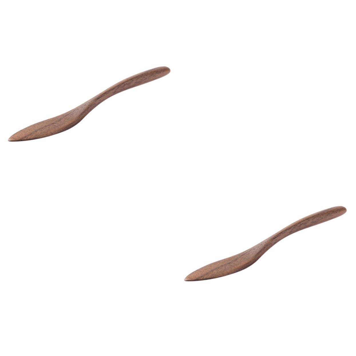 JECOMPRIS Wooden Butter Spreader Knife Multi Function Scraper with Ergonomic Handle Compact Design for Easy Use Cleaning for Butter Cheese Jam and More