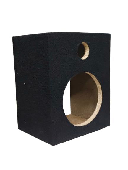 Image of 4-inche Car Speaker Cabinet Jodi Surround Box,(4inch), Black, Empty Wooden Enclosure with Mesh Grille, 25cm x 14 cm x 11 cm khaalee Speaker Box