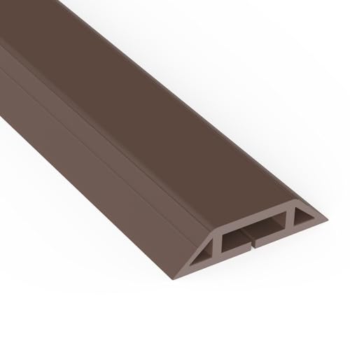 Image of Eapele 4 ft Floor Cord Cover Heavy Duty Cable Protector, Cord Covers for Wires on Floor, Floor Cable Cover Easy to Unroll Prevent Trip Hazard for Home Office or Outdoor Settings (Brown)