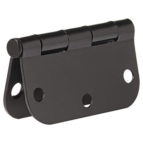 Amazon Basics Rounded 3.5 Inch x 3.5 Inch Door Hinges, 18 Pack, Matte Black - Image 3