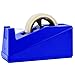 Desktop Tape Dispenser Adhesive Roll Holder (Fits 1" & 3" Core) by Royal Imports with Weighted Nonskid Base, Blue