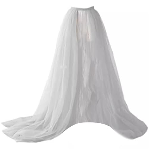 Tulle Tutus Long Skirt Wedding Party Cocktails Proms Bandages Meshes Maxi Skirt Overskirt Overlay Bridal Tulle Overskirt White