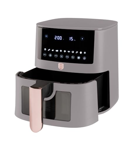 Berlinger Haus Air fryer/Freidora digital de aire caliente 8L horno/con 8 función de cocción automática/pantalla táctil 8 programas/1650 W/cocina saludable sin aceite ni grasa/colección Taupe