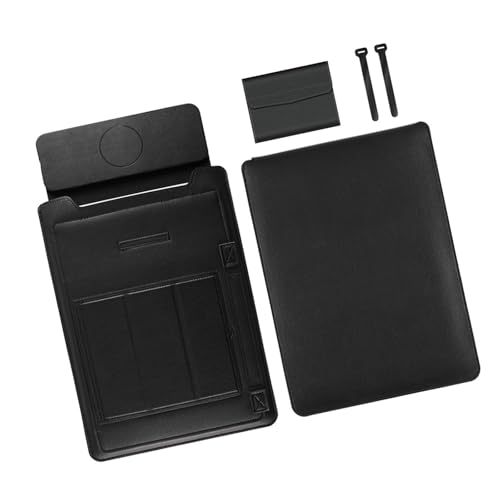 Estuche soporte de cuero para laptop con carga inalámbrica miniatura 6