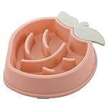 Slow Feeder Dog Bowls Fun Shape Puzzle Feeding Bowl Interactive Puppy Food Bowls Eco-Friendly Healthy Non Skid Design Dog Slow Feeder Bowl Small Puppy Slow Feeder Dog Bowls Small Breed Wet Food, Pink