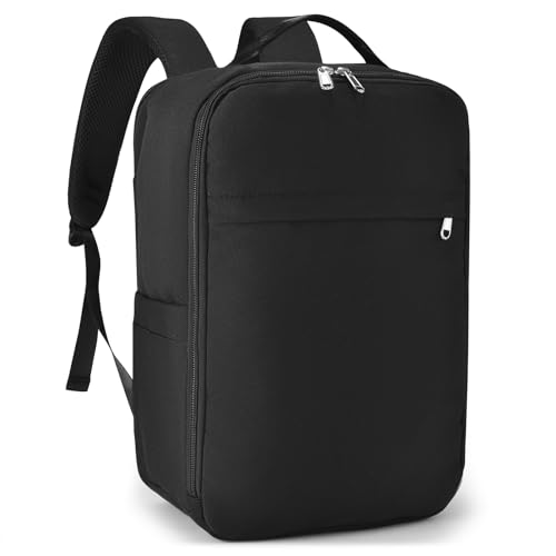 BAGROUPS Mochila Viaje Cabina Avion 40x20x25 para Ryanair 20L Equipaje de Mano Abierto a 180 Grados Mochila Impermeable Maletas de Viaje Cabina Mochila Portatil 14 Pulgadas para Hombre Mujer Negro