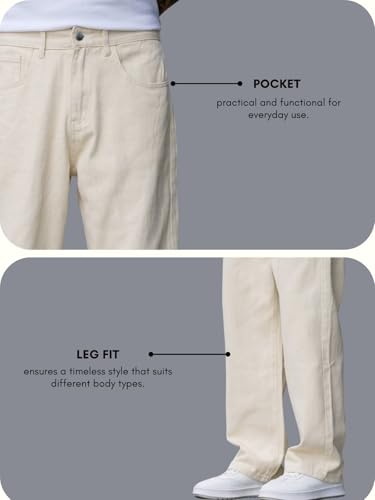 Image of GRECIILOOKS Men's Oversized Wide Leg Baggy Jeans - Loose Fit Denim Pants for Streetwear, Skater Outfits, and Casual Looks