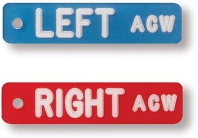 X-Ray Markers (Mark-Clear Plastic) - Blue/Red, White Letters, Left & Right Set, 3/8" Lead Letters "L" & "R"
