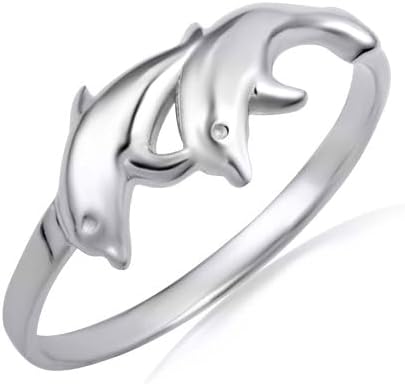 Dolphins Ocean Fine Ring Real Solid 10K Gold