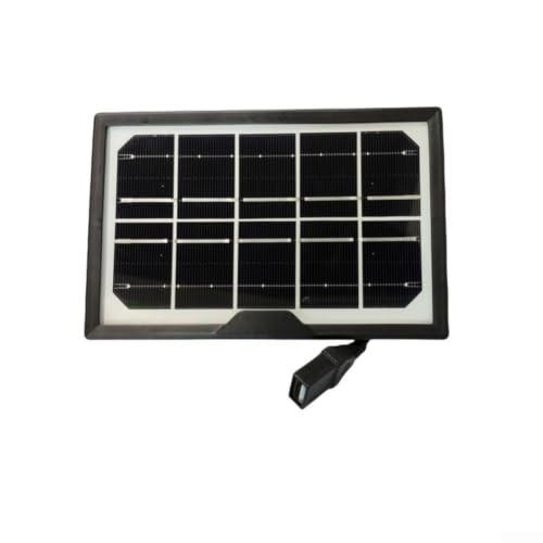 Hosrivae Panel solar de 5 V 1,8 W con USB hembra, panel de carga de silicona monocristalina, lámpara de mesa, linterna y pequeños dispositivos USB, uso en interiores y exteriores