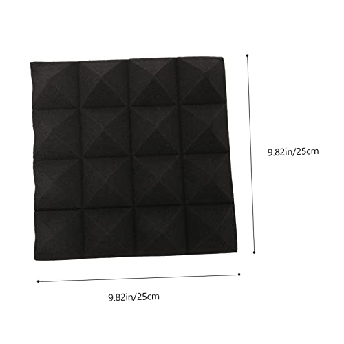 Paneles acústicos aislantes en forma de pirámide Toddmomy 12Pcs para paredes, techos y puertas con alta densidad, absorbente de sonido y retardante de fuego miniatura 2