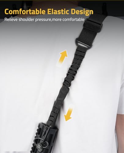 CVLIFE Two Points Sling with Length Adjuster Traditional Sling with Metal Hook for Outdoors Black - image 4