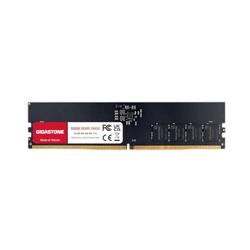【DDR5 RAM】 GIGASTONE 32GB DDR5 5600MHz PC5-45600 CL 46-46-46-90 1.1V UDIMM 288pin sin búfer sin ECC PC Desktop Only de Memoria Alto Rendimiento Actualización